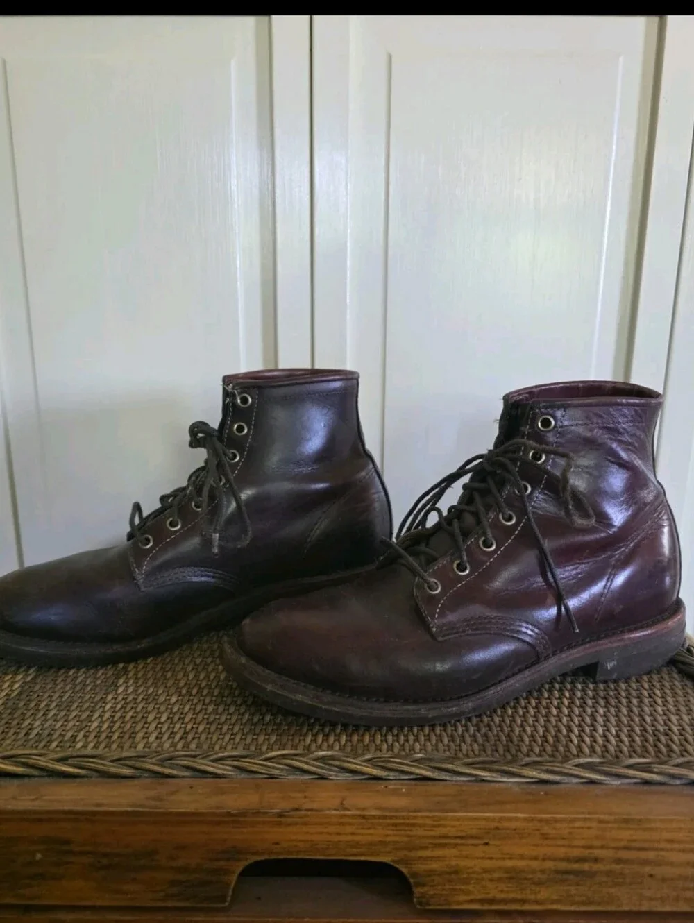 Mens Vintage Chippewa L.L. Bean Katahdin Leather Cordovan Boots Sz 9D